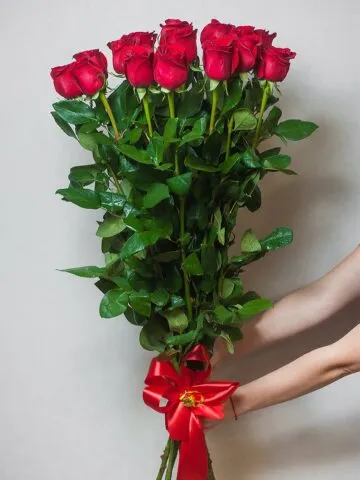 Bouquet of red roses 100 cm