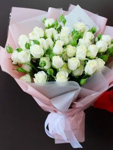 White bush roses