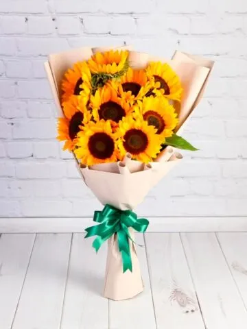 A bouquet of sunflowers