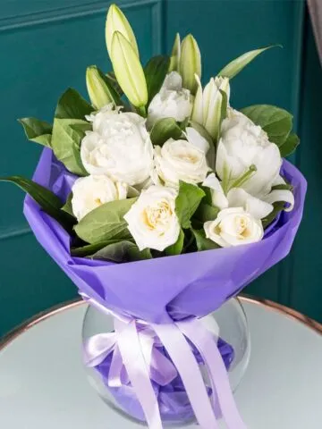 Bouquet of peonies and lilies