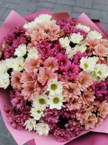 Bouquet of 21 chrysanthemums
