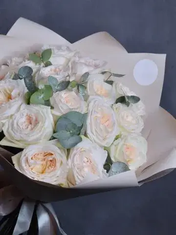 White O'hara peony roses.