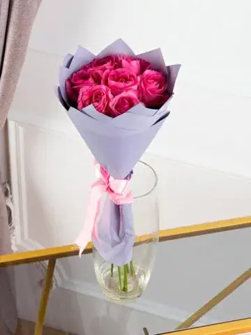 Bouquet of 7 pink roses