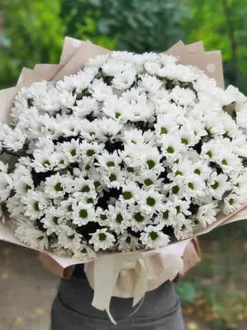 A large bouquet of chrysanthemums