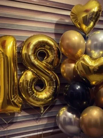 Golden Day Balloon Composition