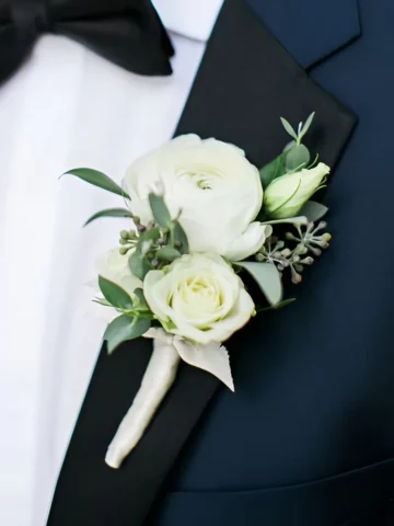 Pearl Morning boutonniere.